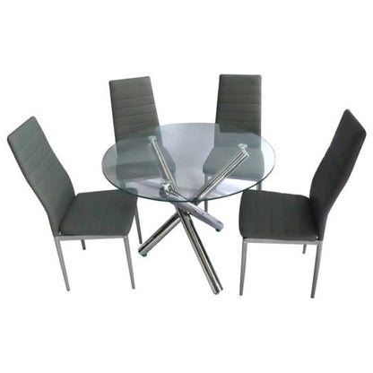 Abby Dining Set Gray