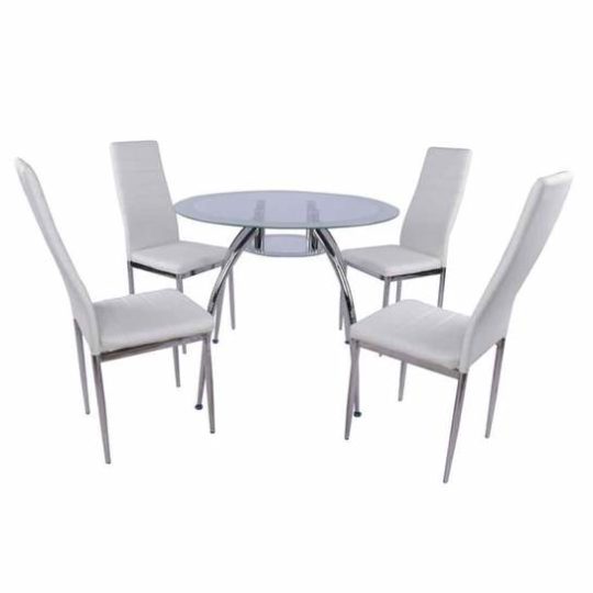 Bella Dining Set White